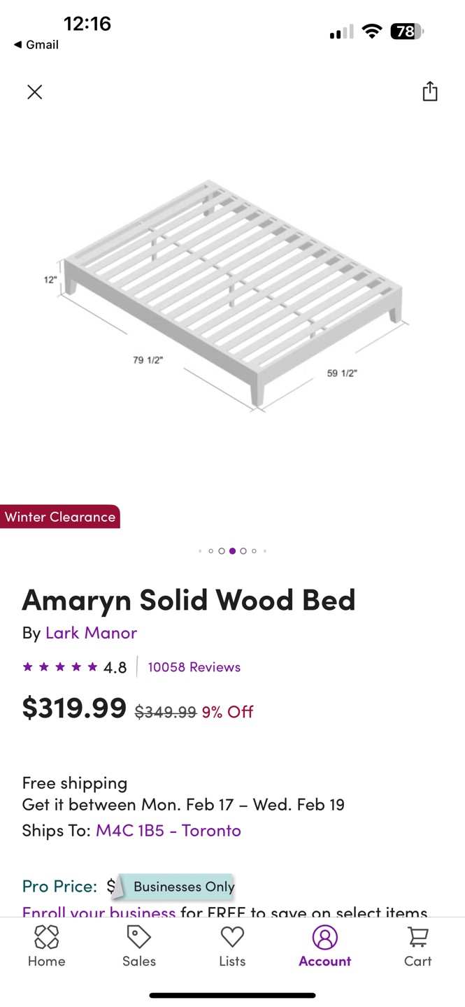 Queen Size Solid Wood Bed Frame - photo 4