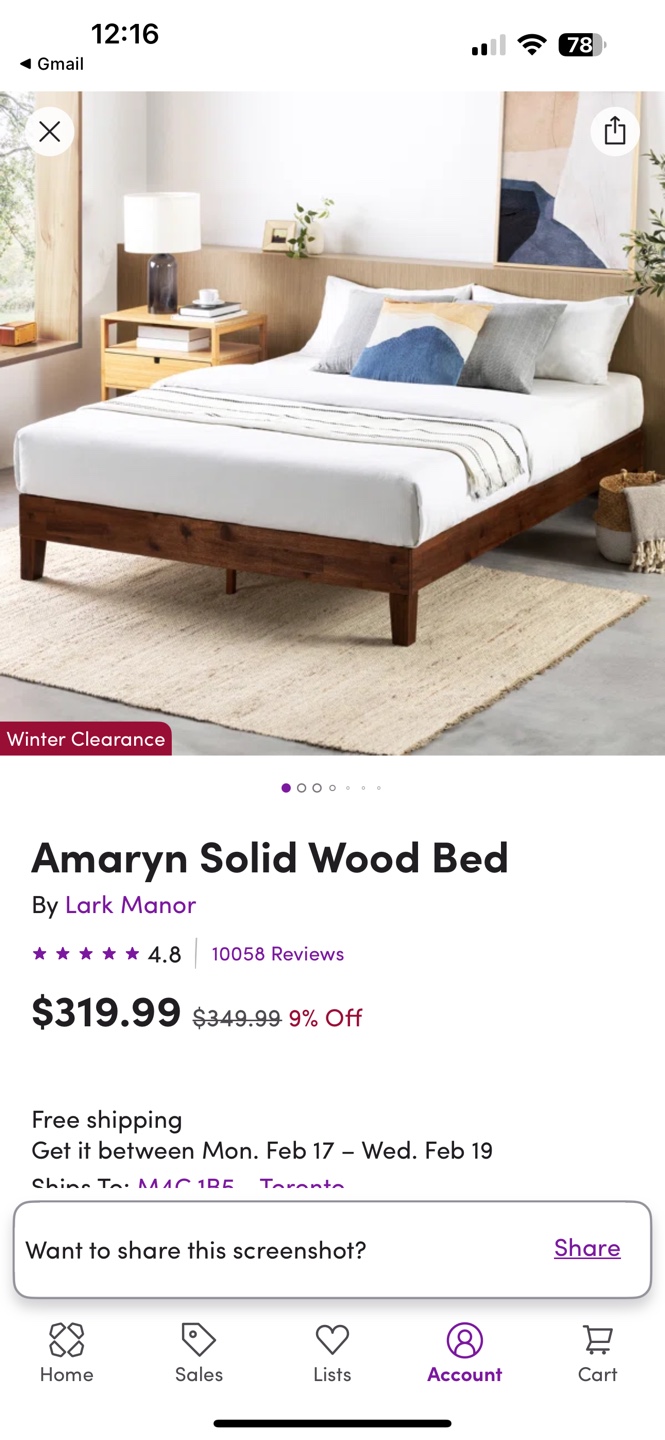 Queen Size Solid Wood Bed Frame - photo 3