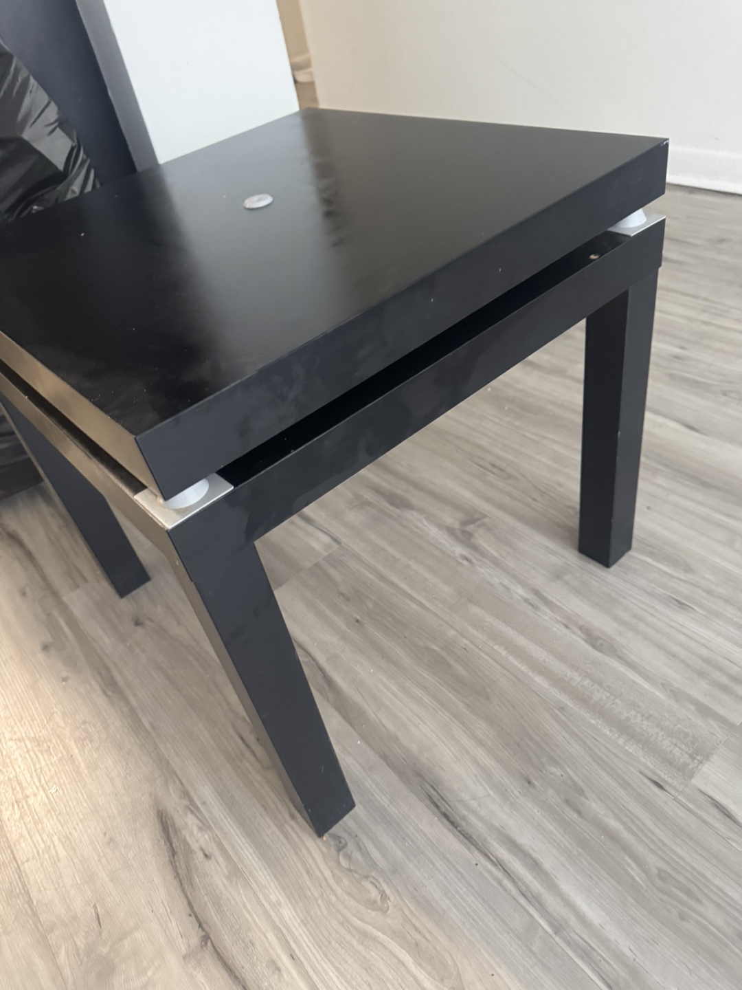Black Square End Table