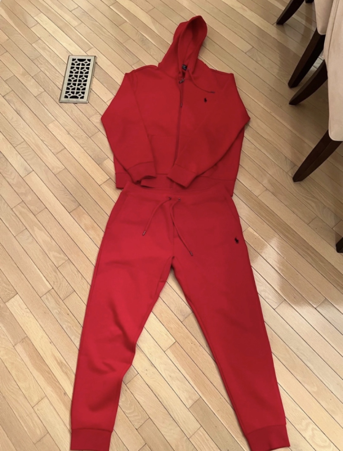 Men's Polo Ralph Lauren Red Zip-Up Hoodie and Joggers Set - photo 2
