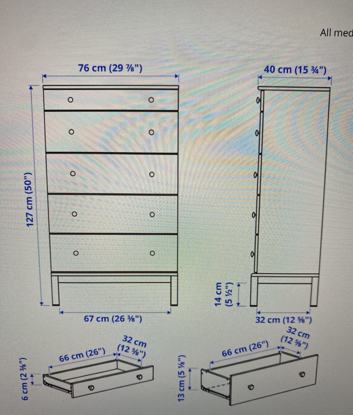 IKEA Tarva Five-Drawer Chest - photo 4