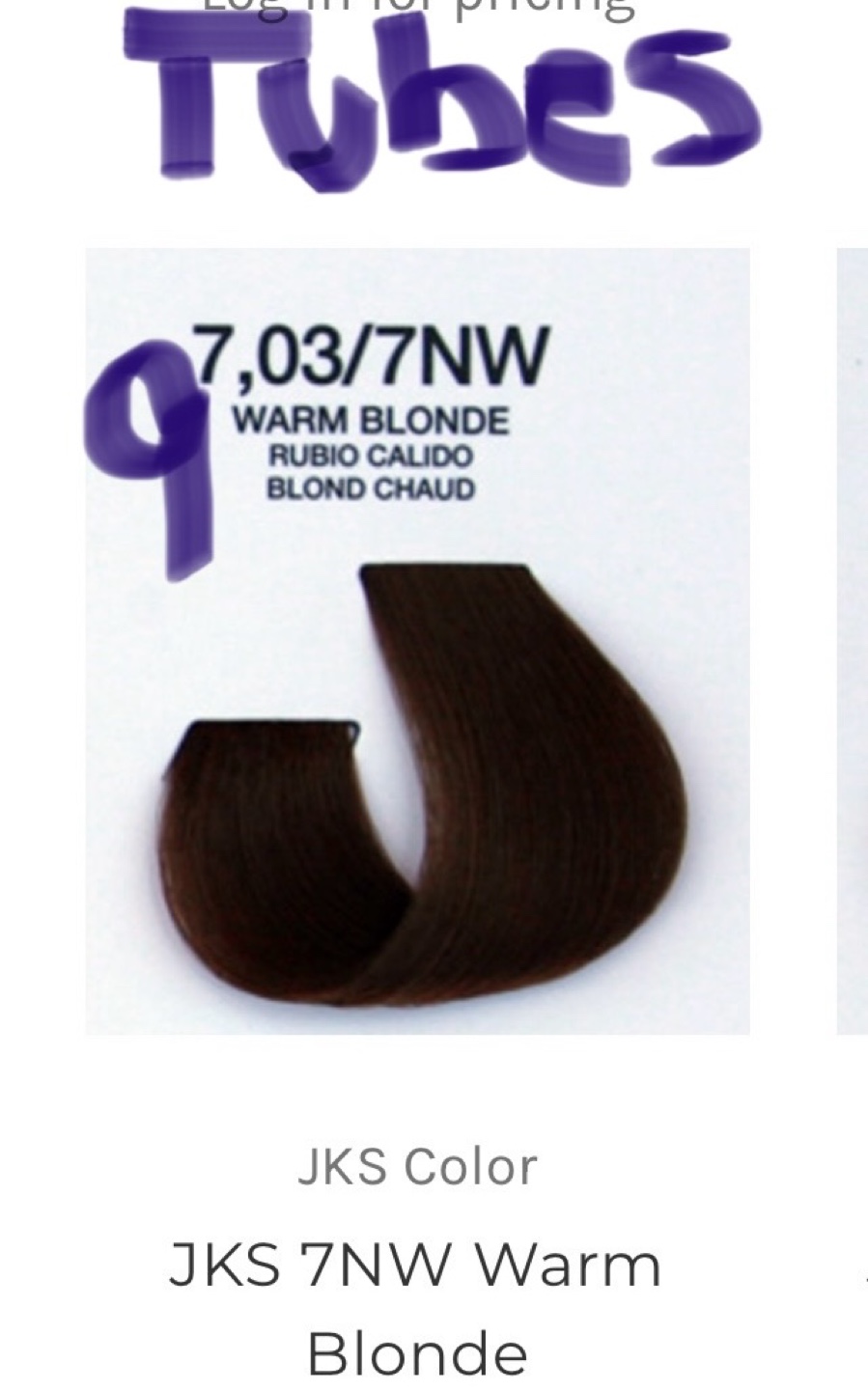 Multi colors JKS Color Hair Dye Tubes