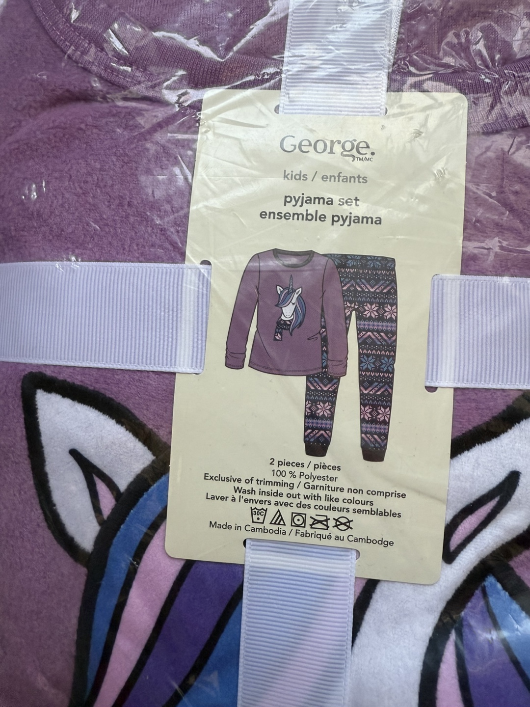 George Kids Unicorn Pajama Set - photo 2