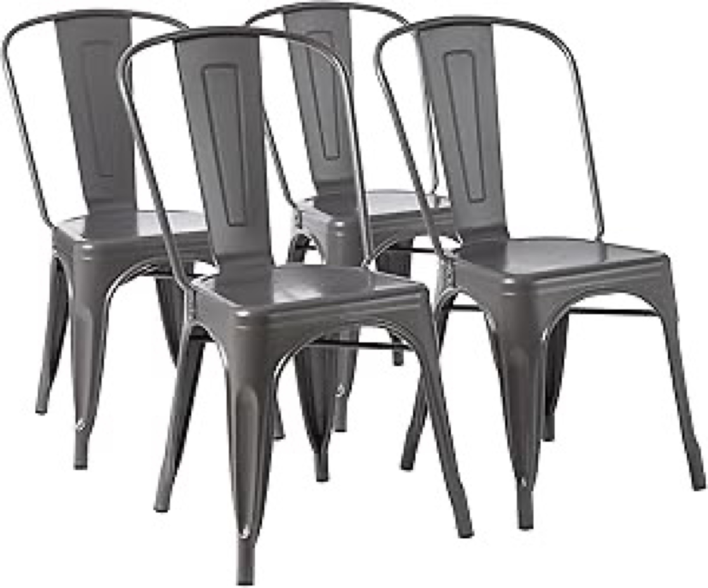 Round Gray Bistro Table with Wood Base - photo 3
