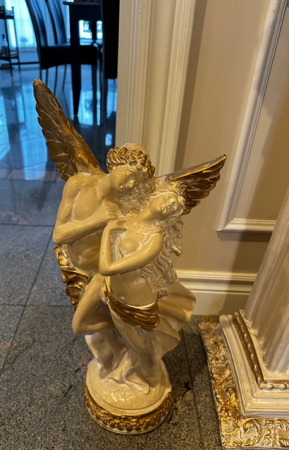 Ornate Pedestal & Angel Statue Set image indicator(2)