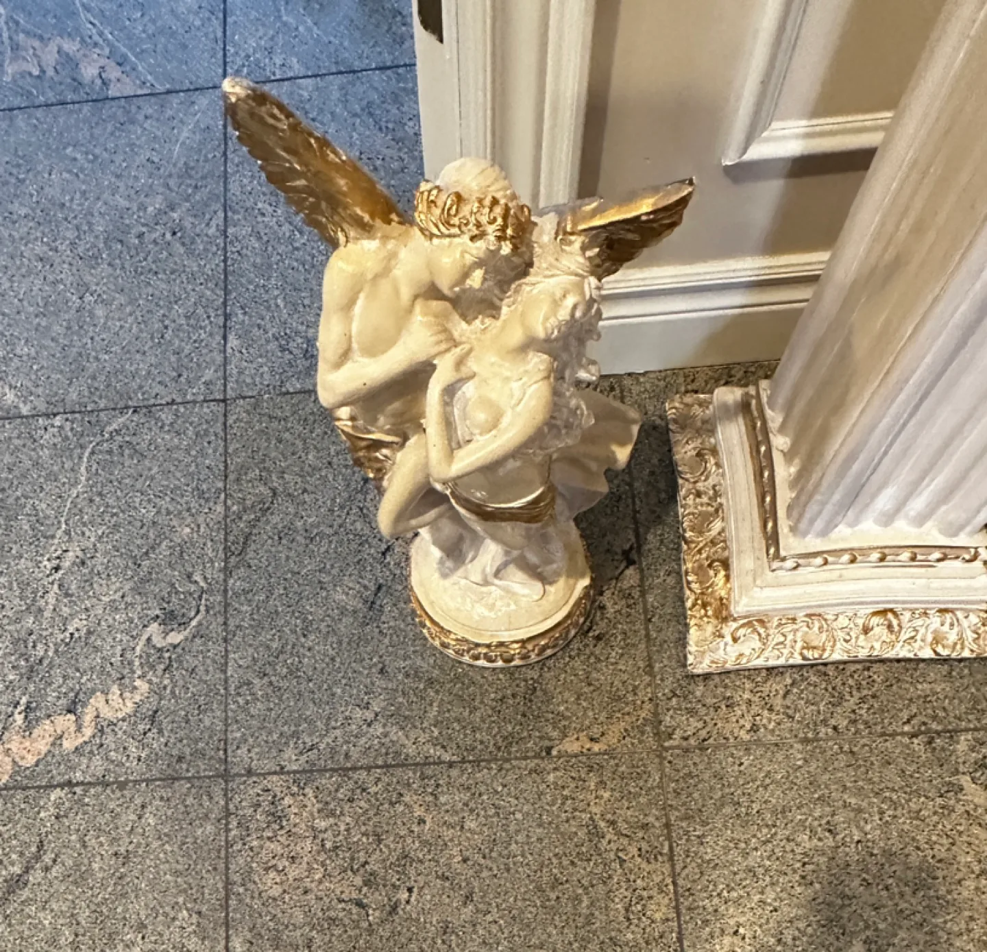 Ornate Pedestal & Angel Statue Set image indicator(3)