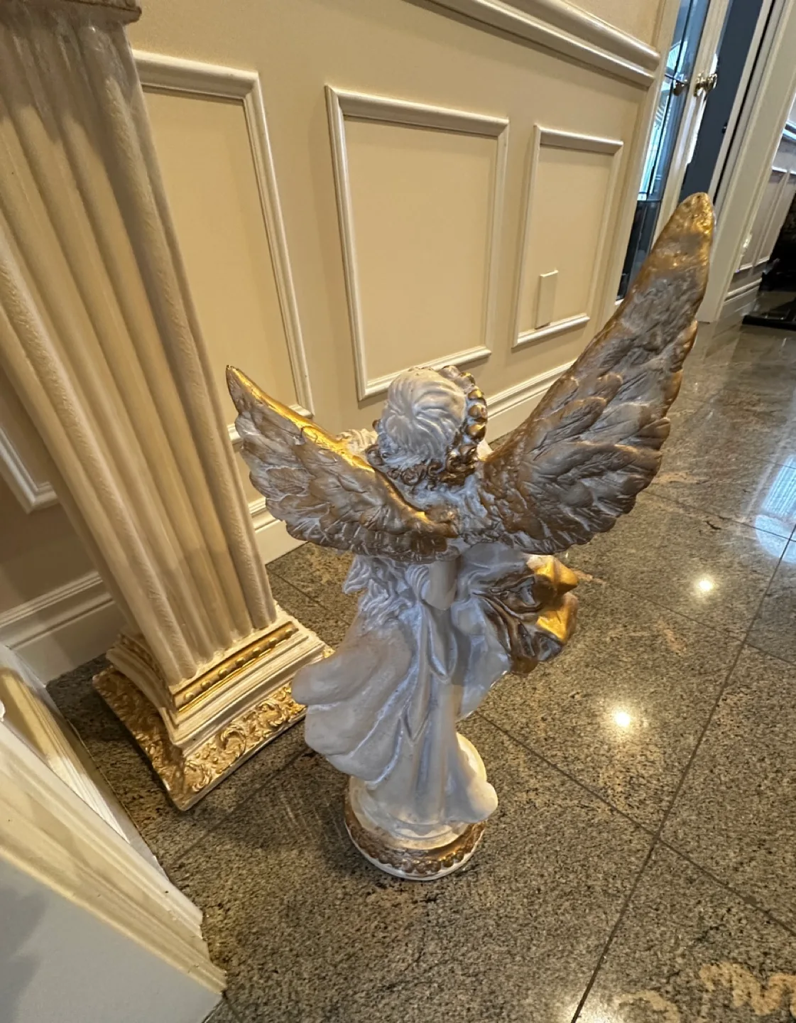 Ornate Pedestal & Angel Statue Set image indicator(5)