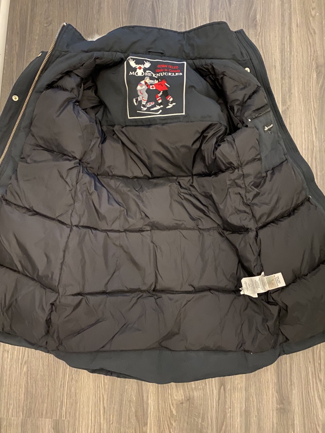 Moose Knuckles Down-Filled Parka with Fur Trim - Size L - photo 3