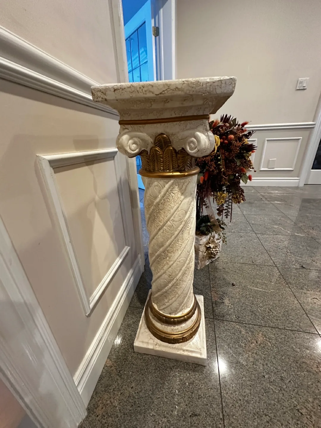 Autumnal Floral Arrangement on Pedestal image indicator(6)