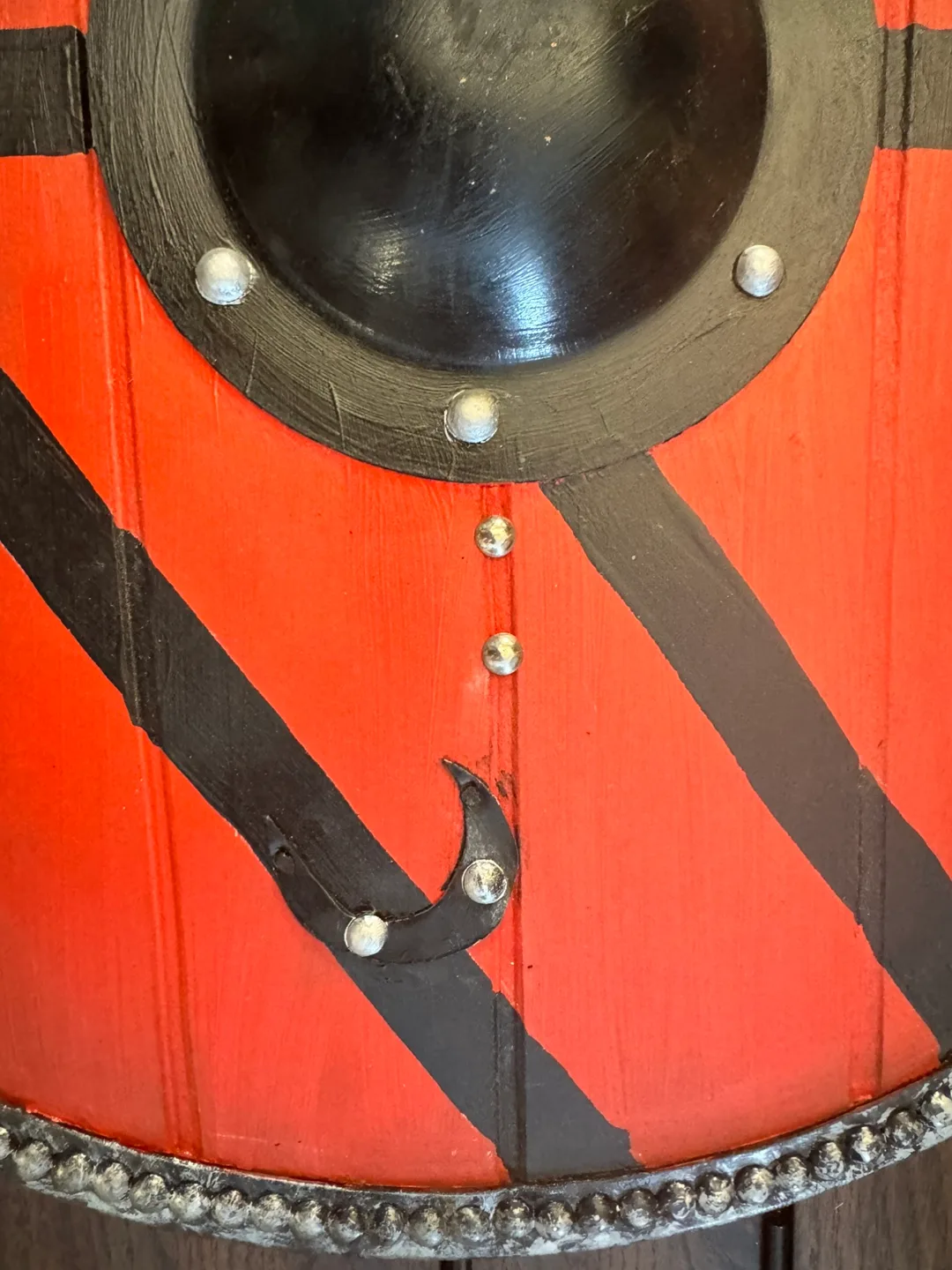 Viking Knight Shield Wood, Plywood, Steel, Rivets, Leather image indicator(4)