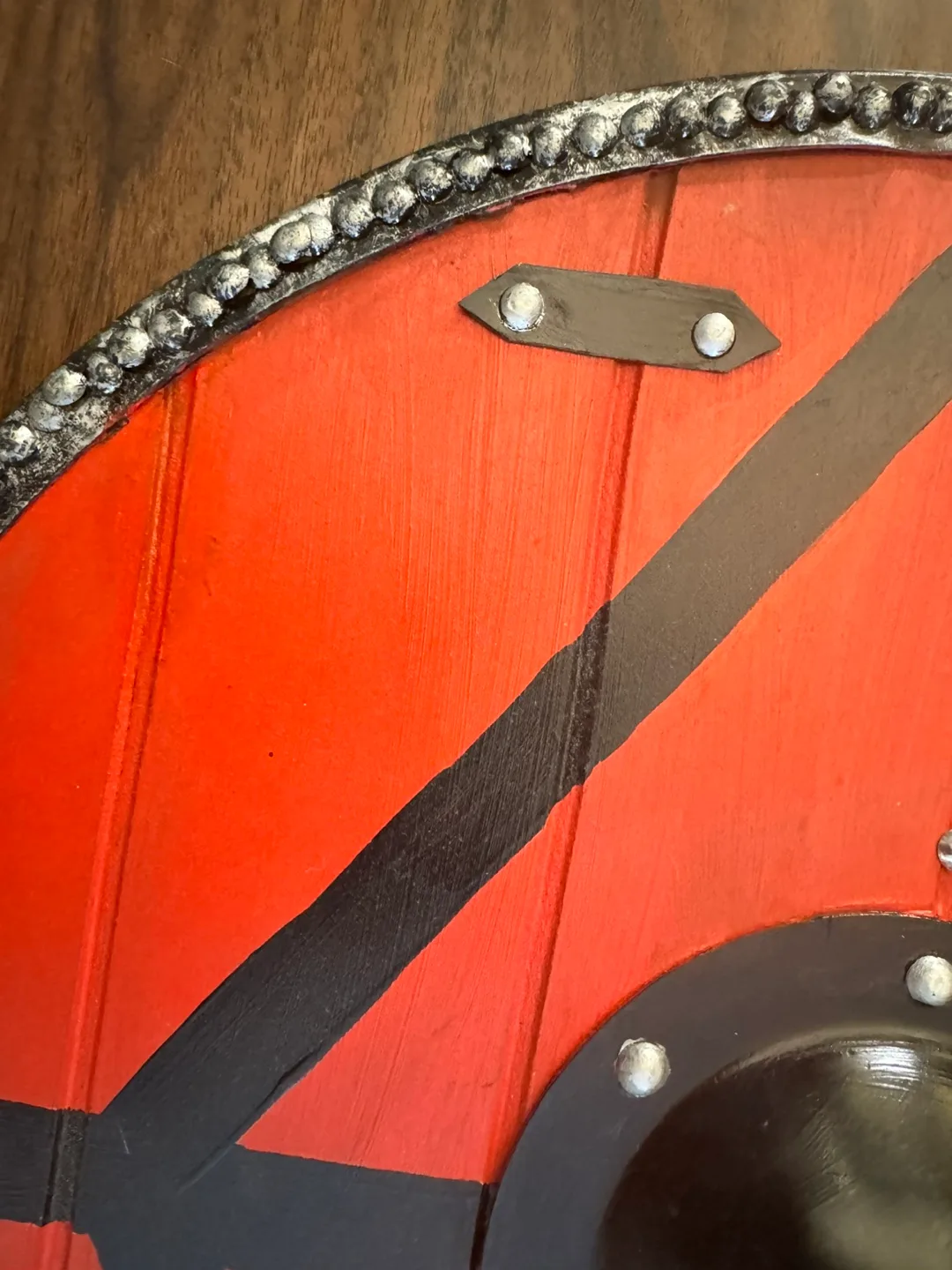 Viking Knight Shield Wood, Plywood, Steel, Rivets, Leather image indicator(5)