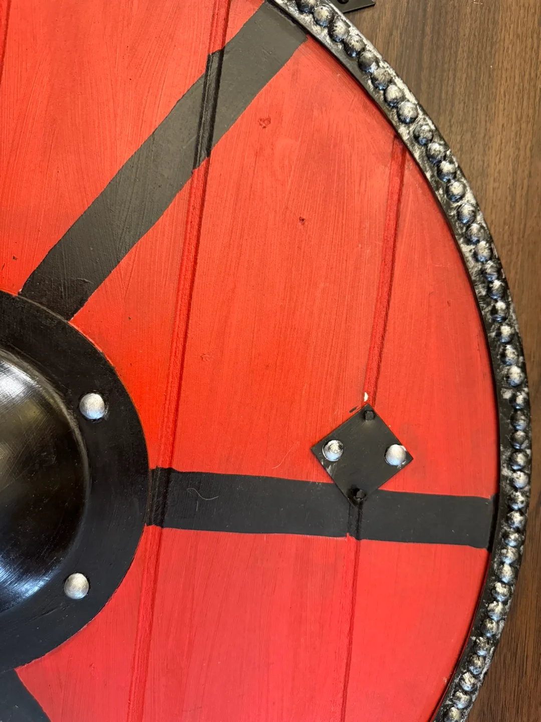 Viking Knight Shield Wood, Plywood, Steel, Rivets, Leather image indicator(3)