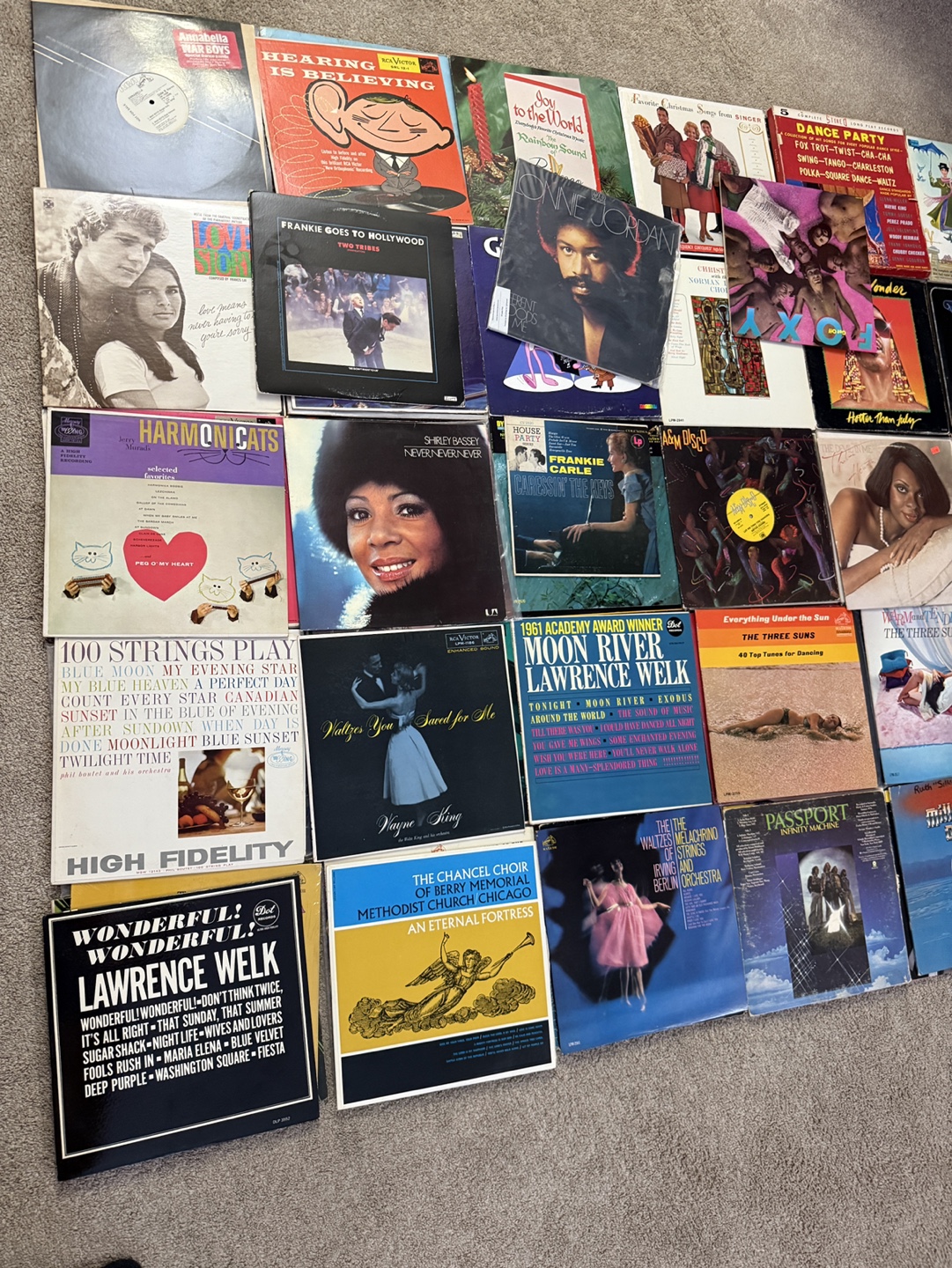 Huge Collection of Vintage Vinyl Records lot of 80