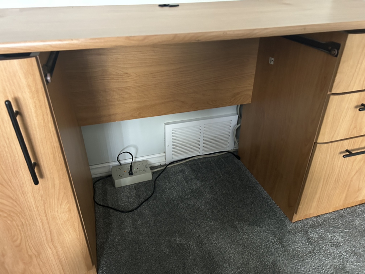 Large Wood Computer Desk with Storage - photo 4