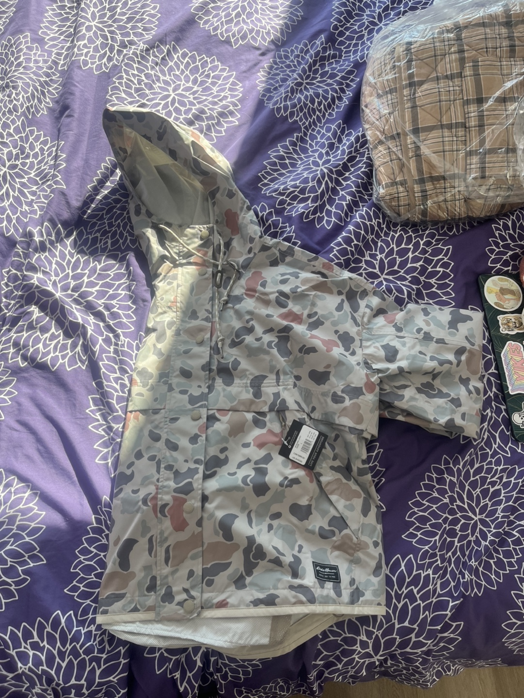 New with tags!  Eddie Bauer Rain Jacket - Terrazzo print, Size L - photo 2