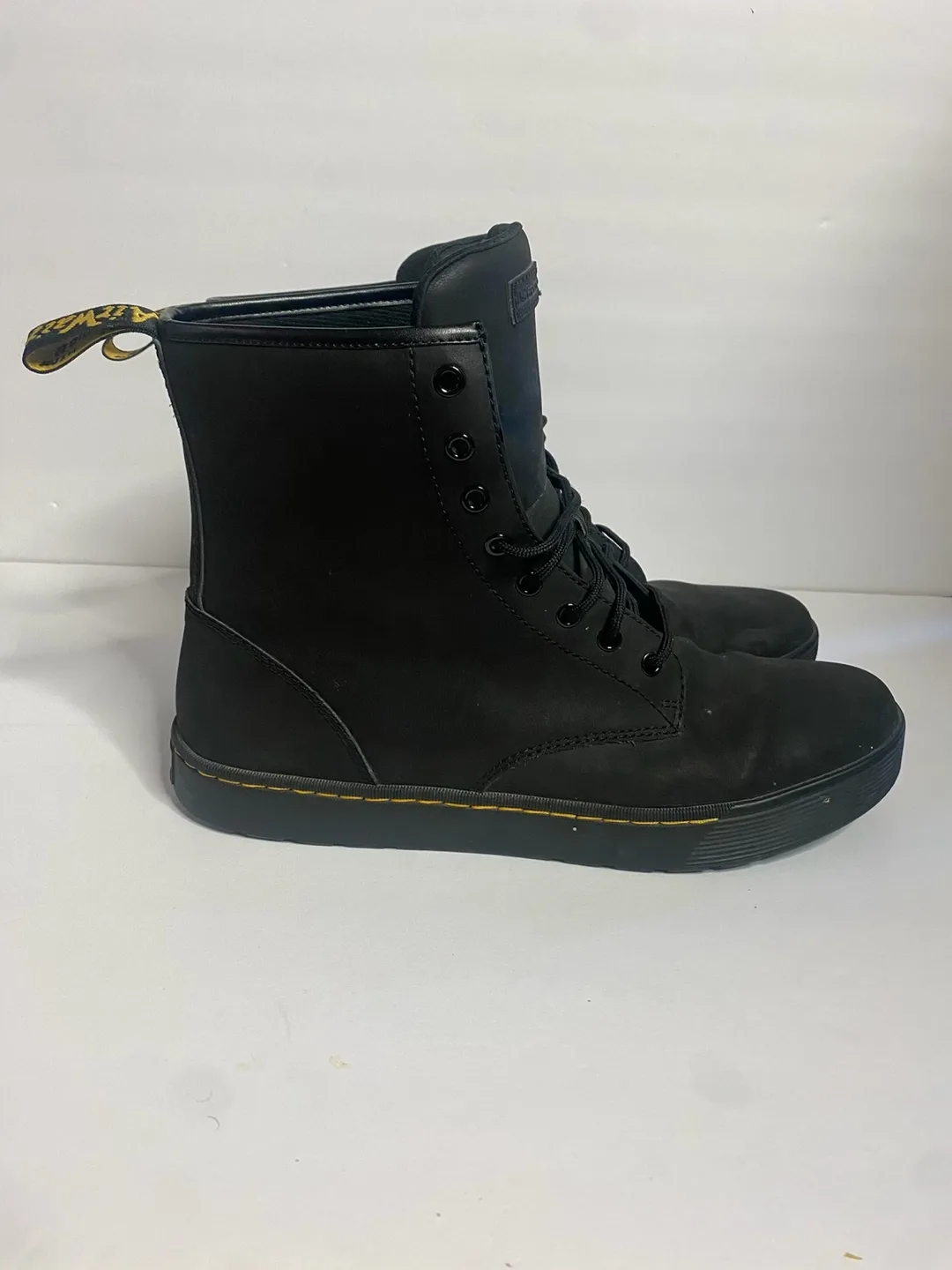 Dr. Martens Men's Black Leather Boots image indicator(2)