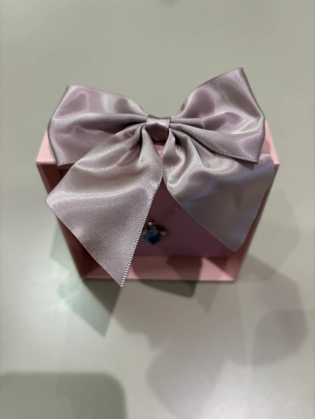 Valentine’s Gift! Silver S925 Necklace Blue Gem Heart CZ Stone image indicator(3)