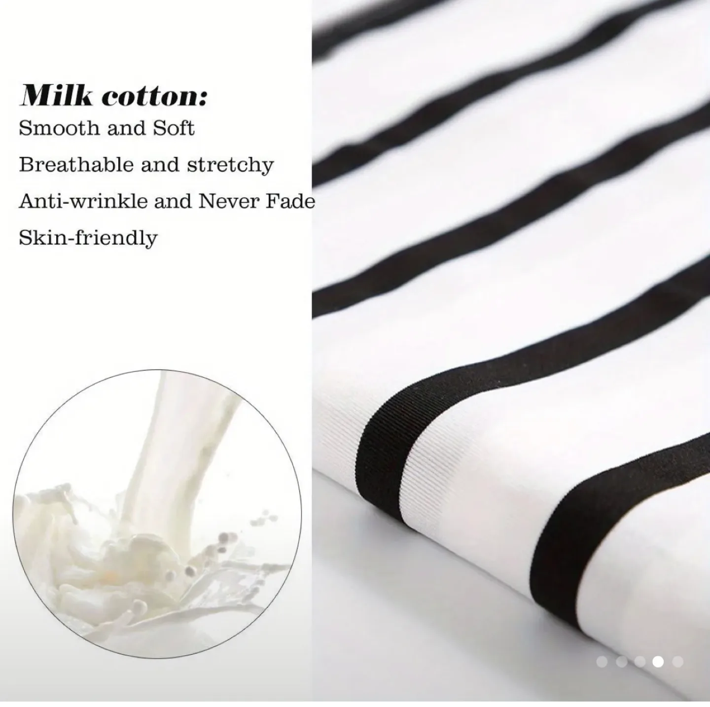 Nursing Cover & Stroller Cover - Black & White Stripes image indicator(2)