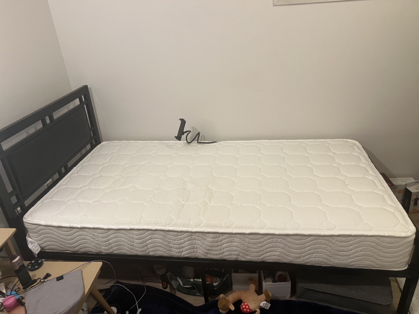 Twin bed frame with mattress