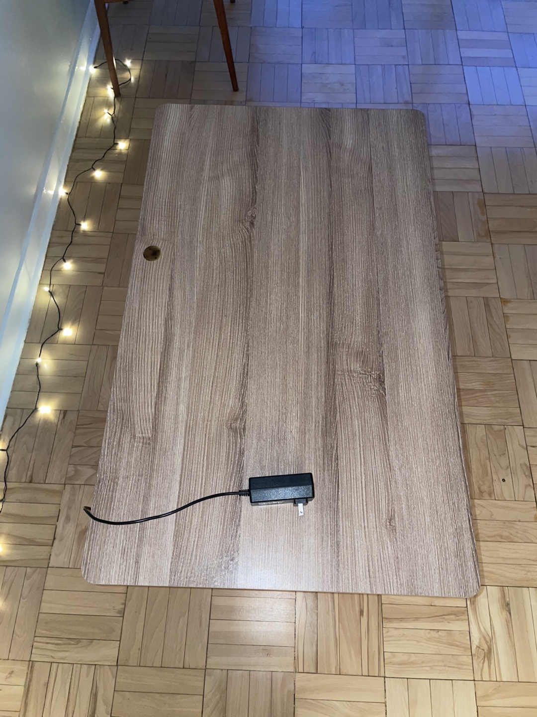 Electric Standing Desk - White Frame, Light Brown Top - photo 3