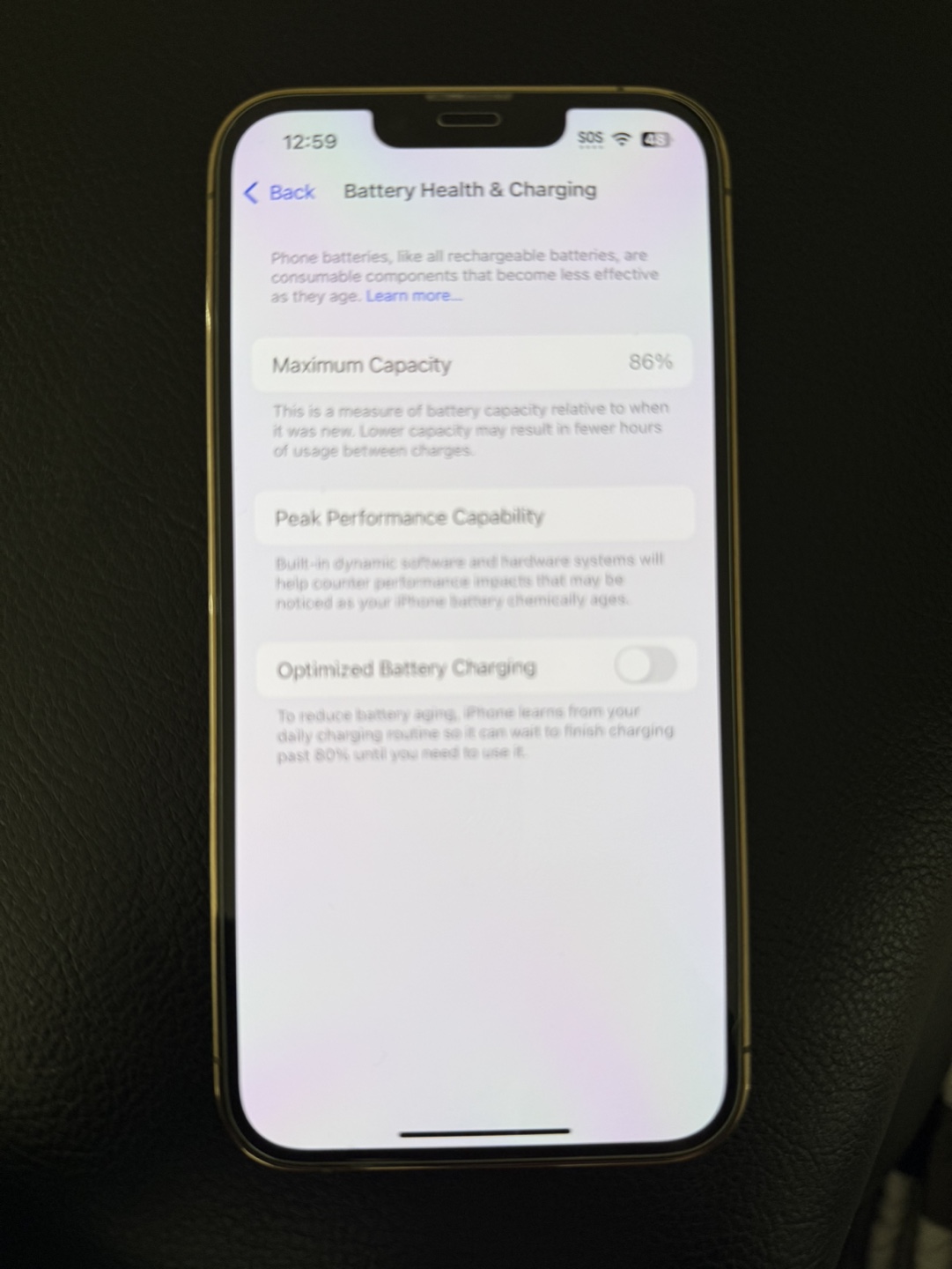 iPhone 13 Pro Max - Gold - 86% Battery Health - photo 3