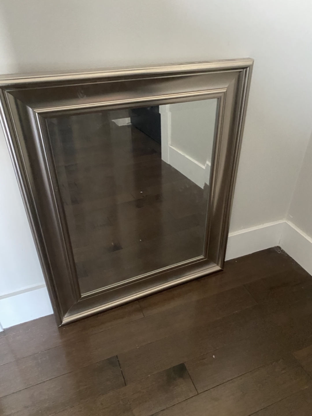 Silver framed mirror - photo 3