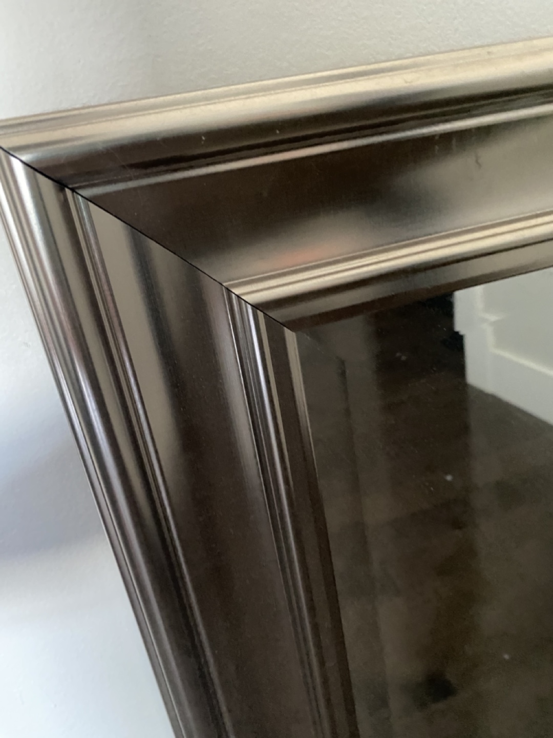 Silver framed mirror - photo 2