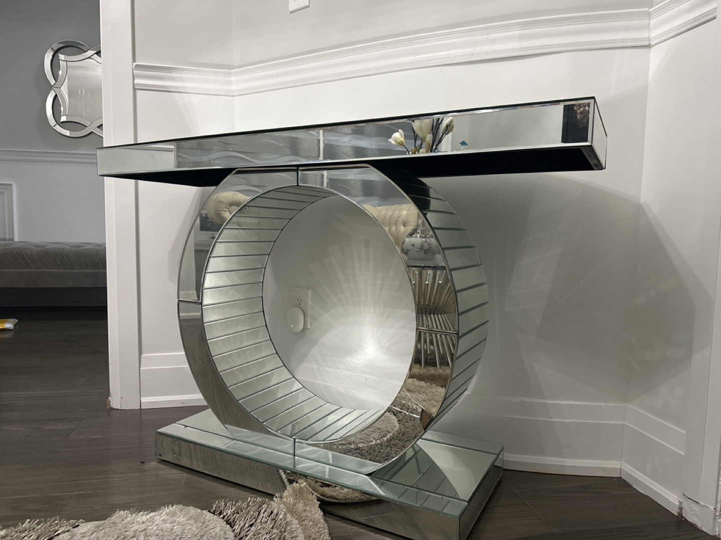 Elegant Mirrored Console Table
