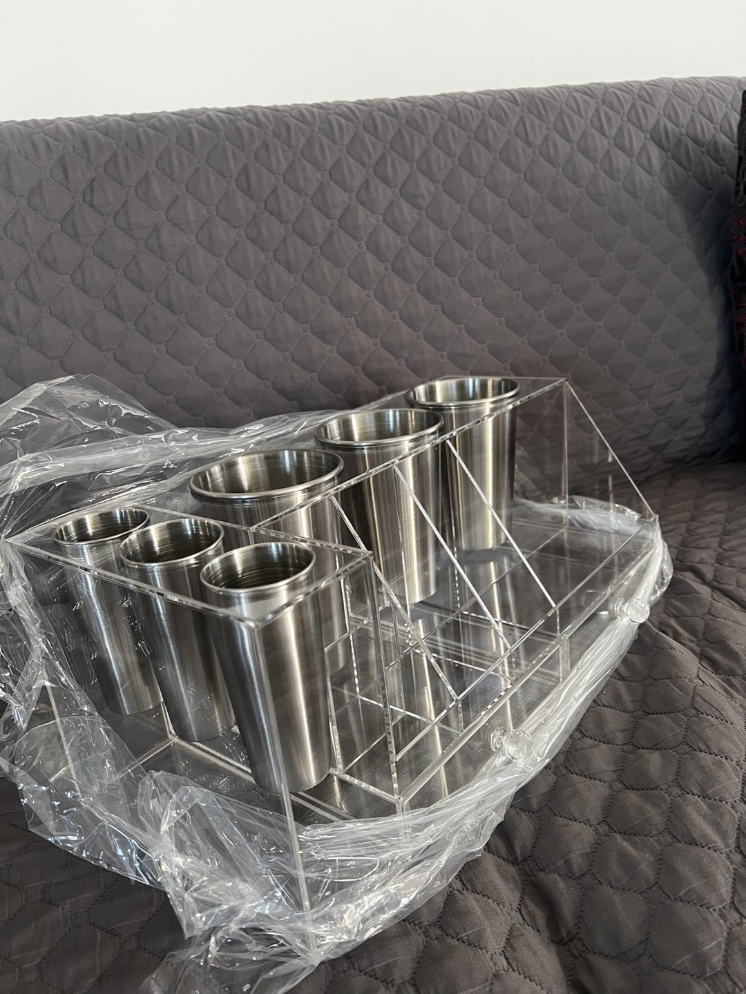 Acrylic Organizer with Stainless Steel Cups - photo 3