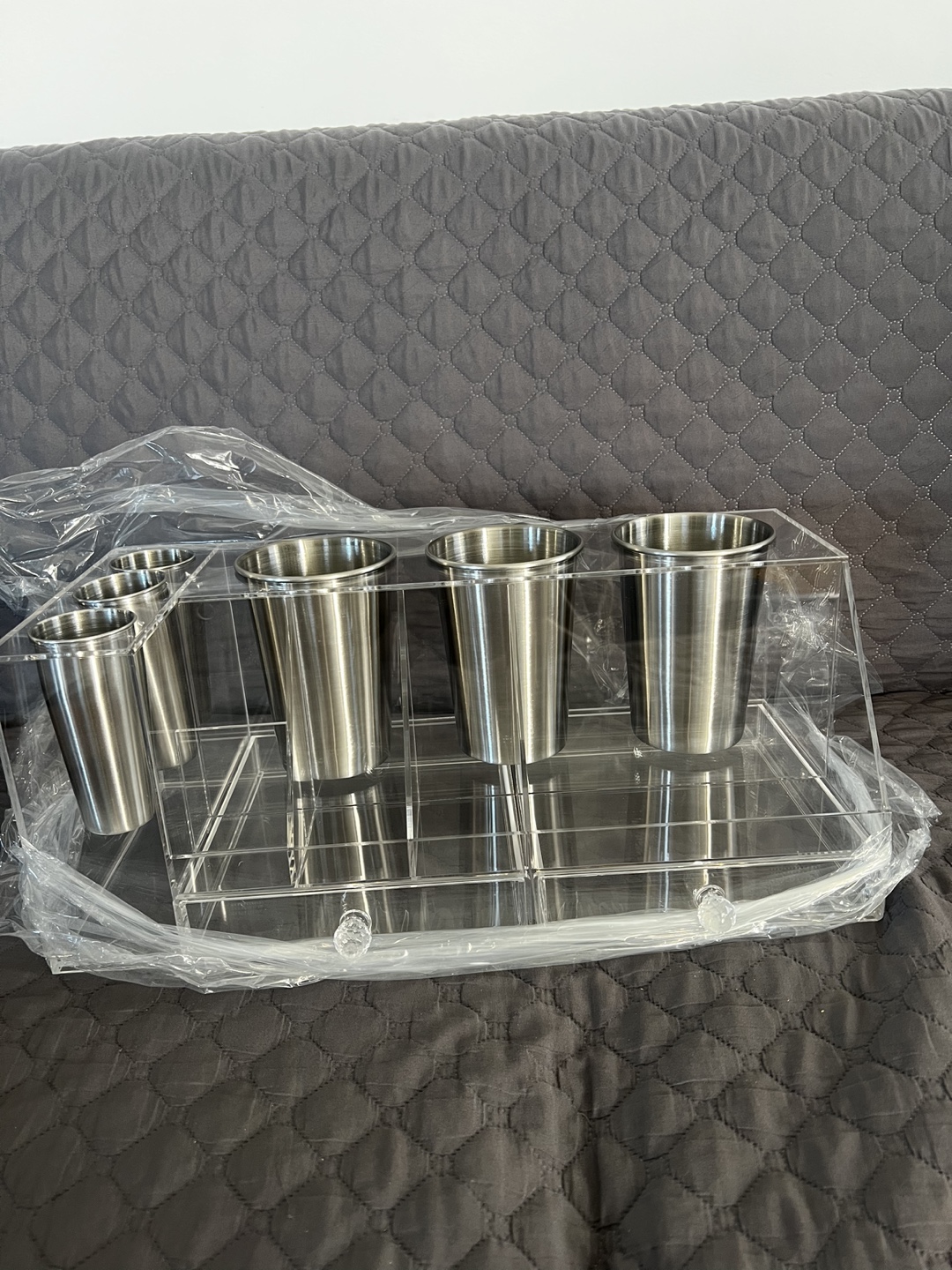 Acrylic Organizer with Stainless Steel Cups - photo 2