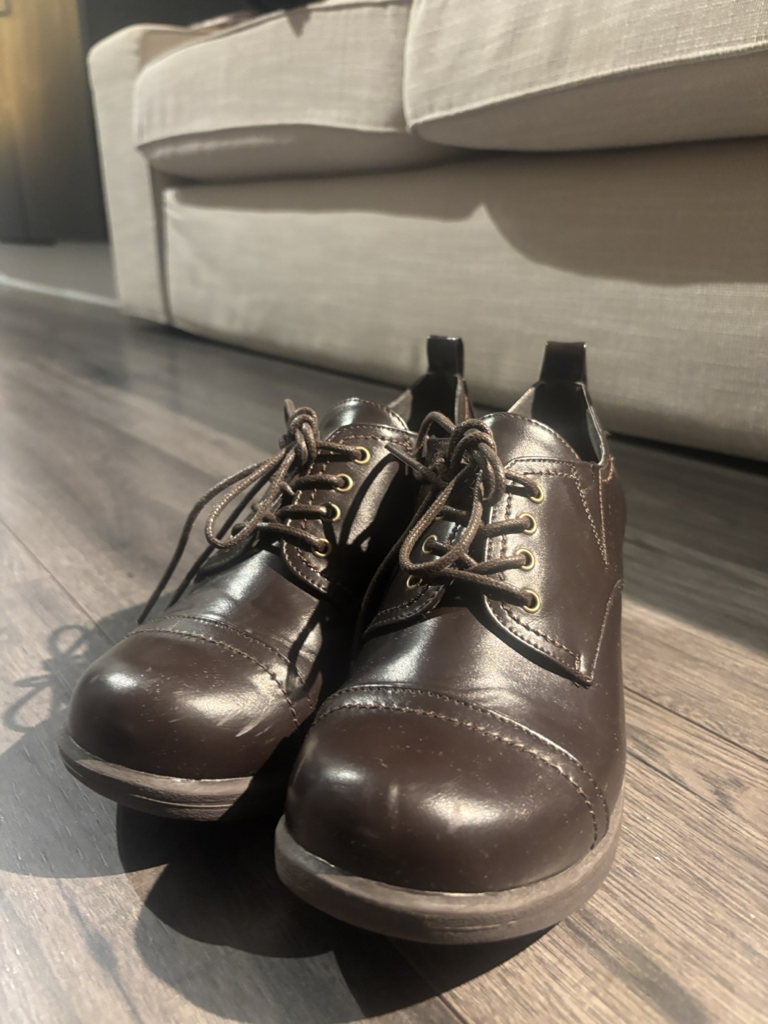 Brown Leather Oxfords Size 24.5 ( Ashinaga Ojisan)