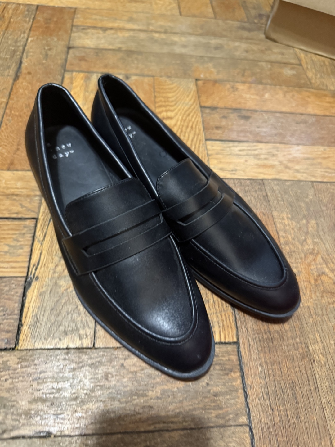 Women's Black Leather Loafers