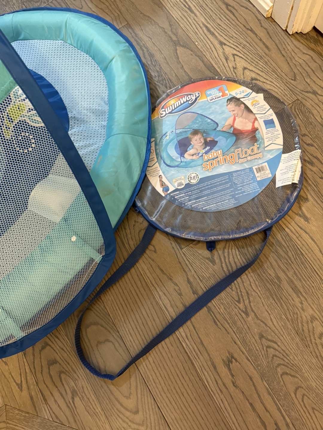 SwimWays Baby Spring Float with Canopy - Blue Lobster