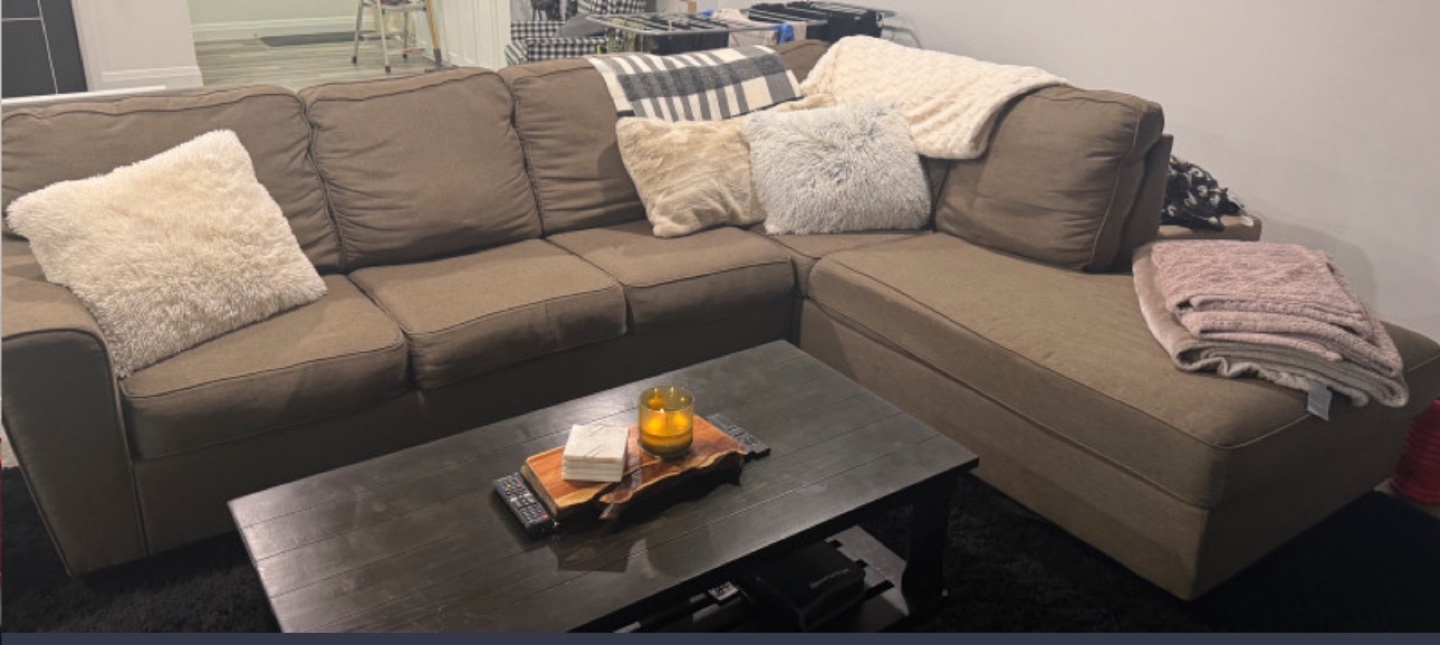 Brown 2 piece sectional - photo 2