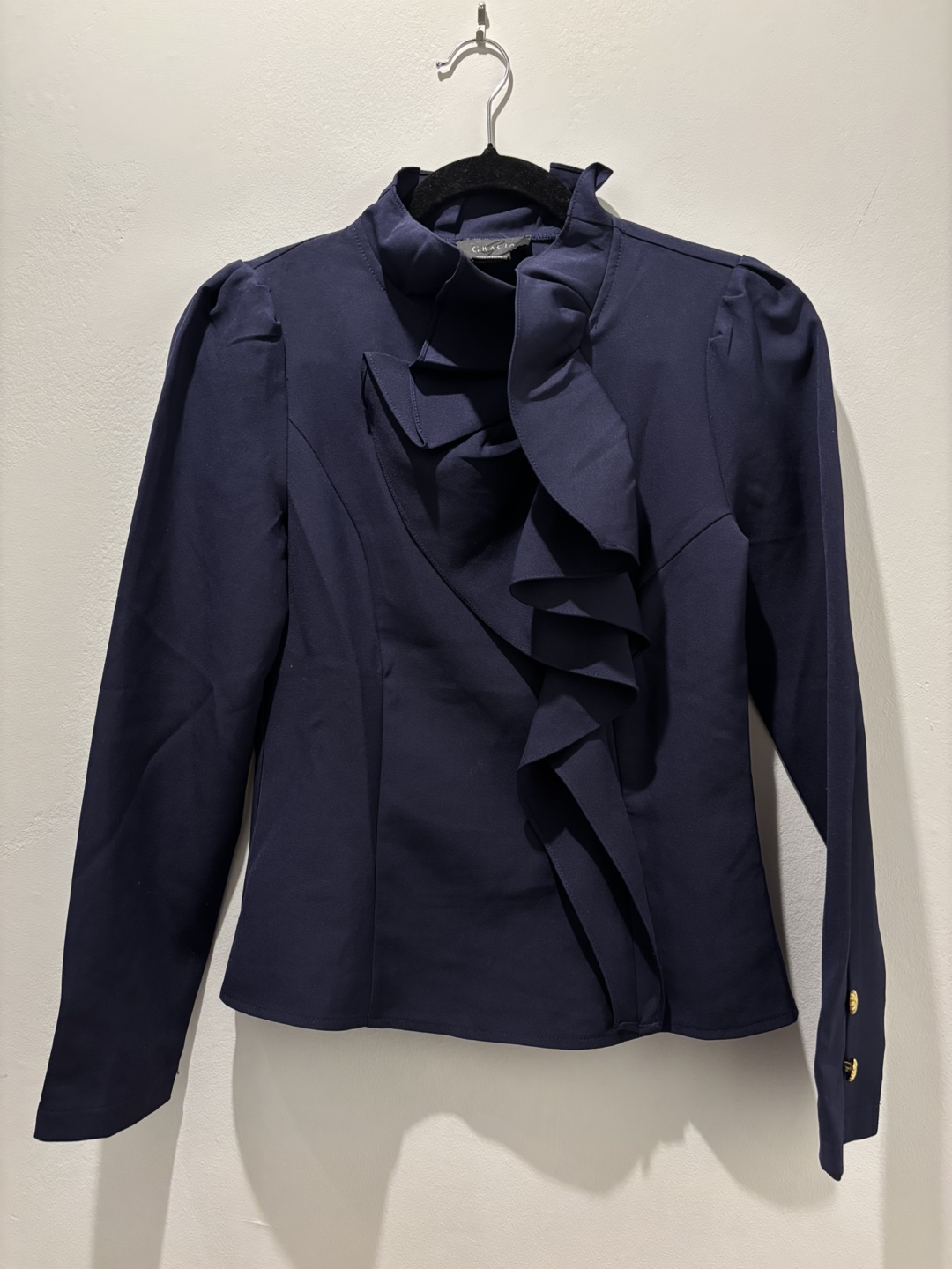 Navy Blue Gracia Blouse, Size Medium