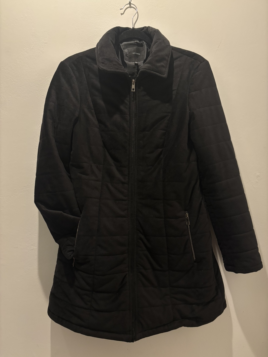 Women's black quilted jacket