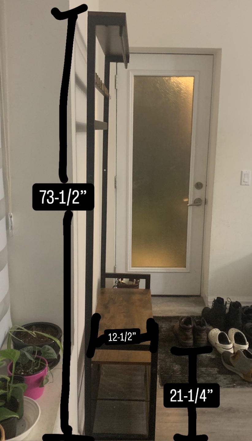 Coat Rack With Bench - photo 3