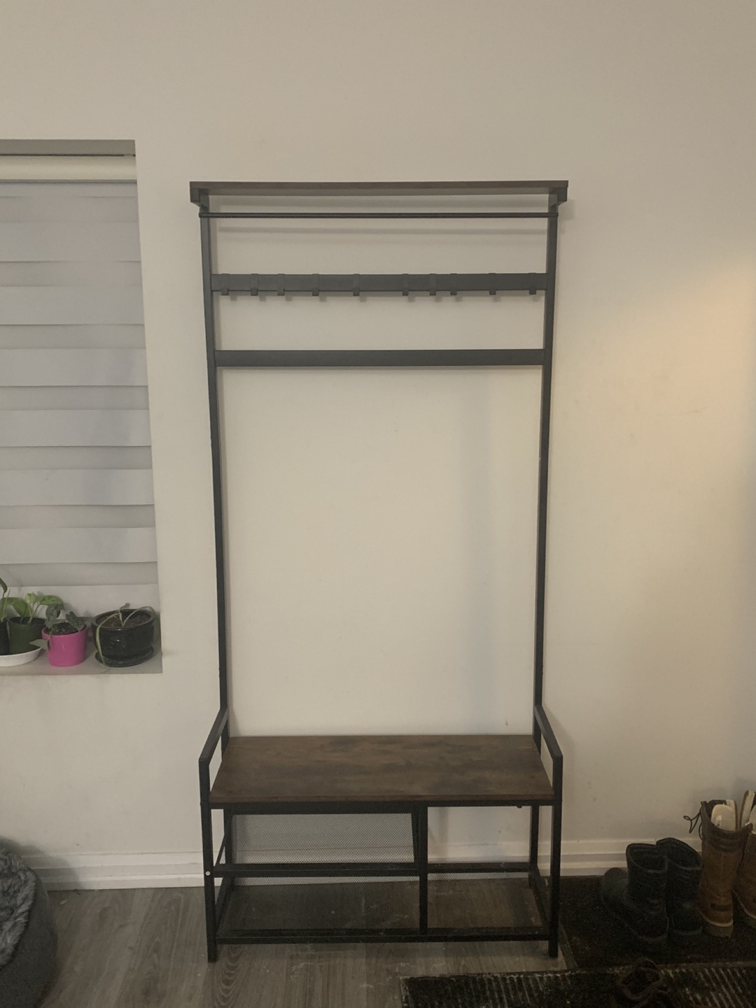 Coat Rack With Bench