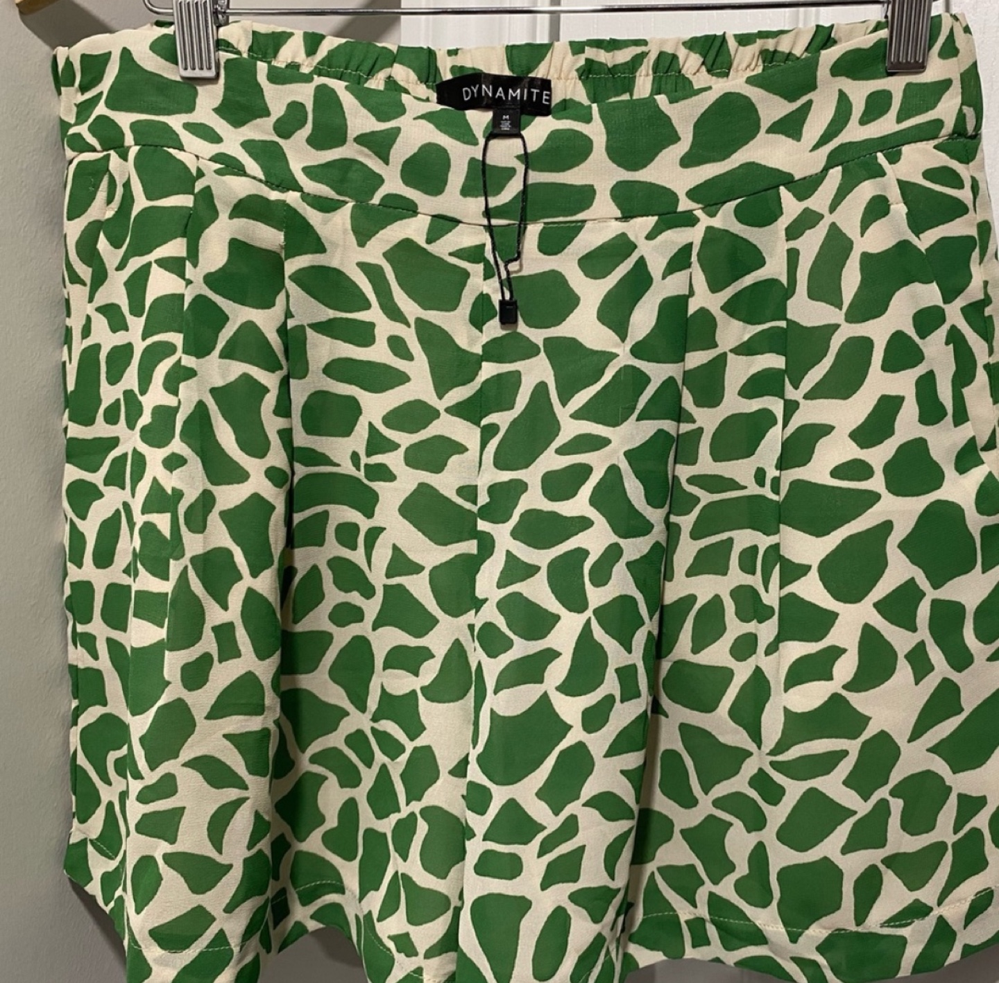 Dynamite Green Animal Print Shorts