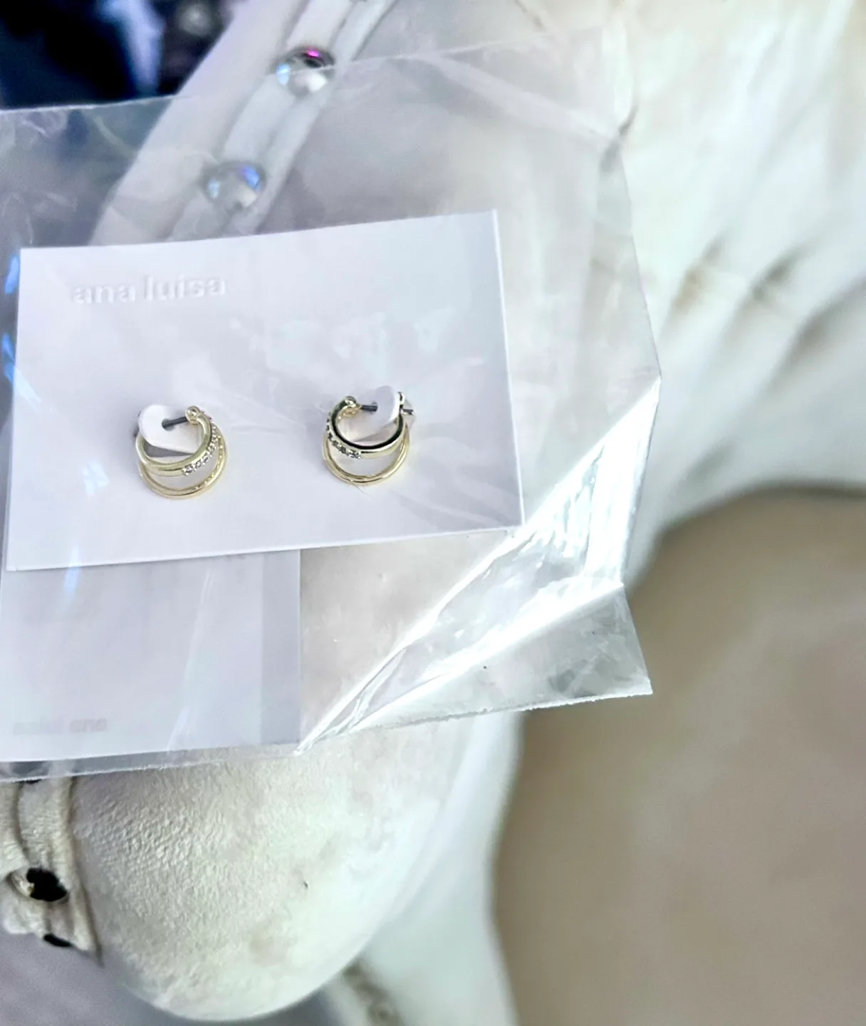 🍓BRAND NEW! REG $107 Ana Luisa 14k Gold Glam earrings! image indicator(5)