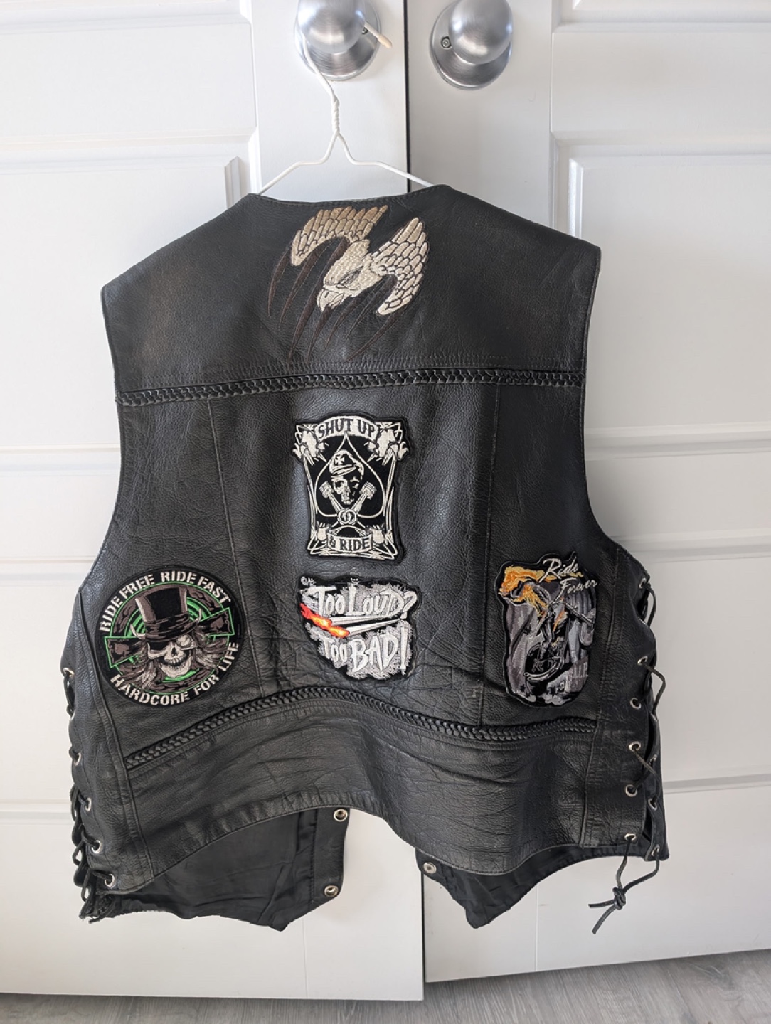 Iron Gear Leather Vest with Patches - photo 2