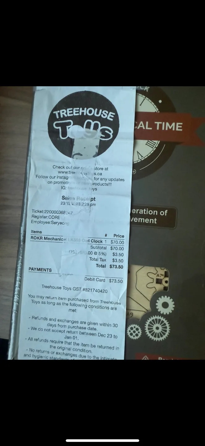 Mechanical Owl Clock 3D Wood(NEED GONE) image indicator(3)