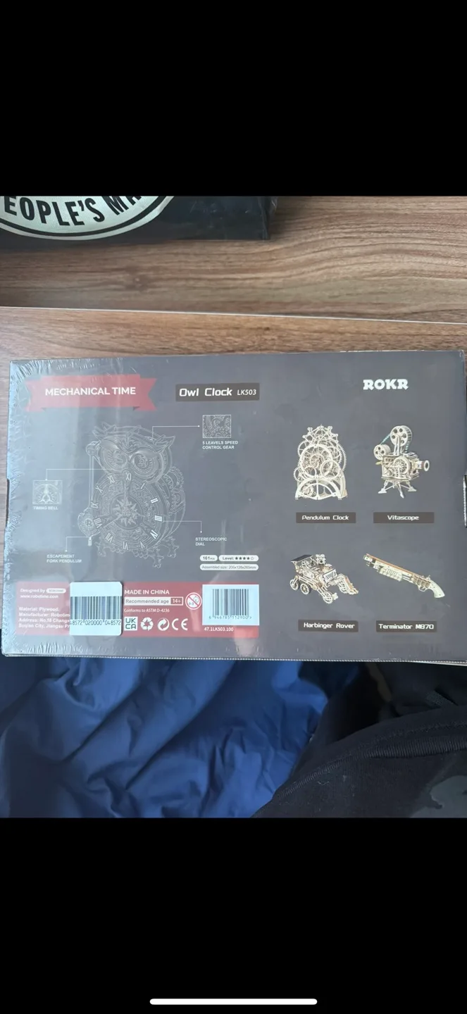 Mechanical Owl Clock 3D Wood(NEED GONE) image indicator(2)