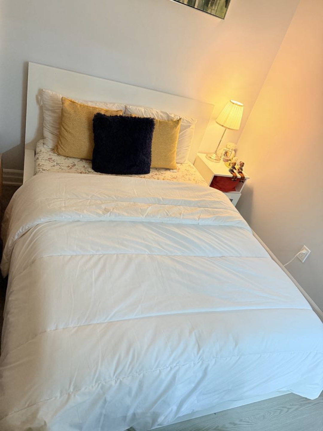 IKEA MALM White Double Bed Frame with mattress - photo 2