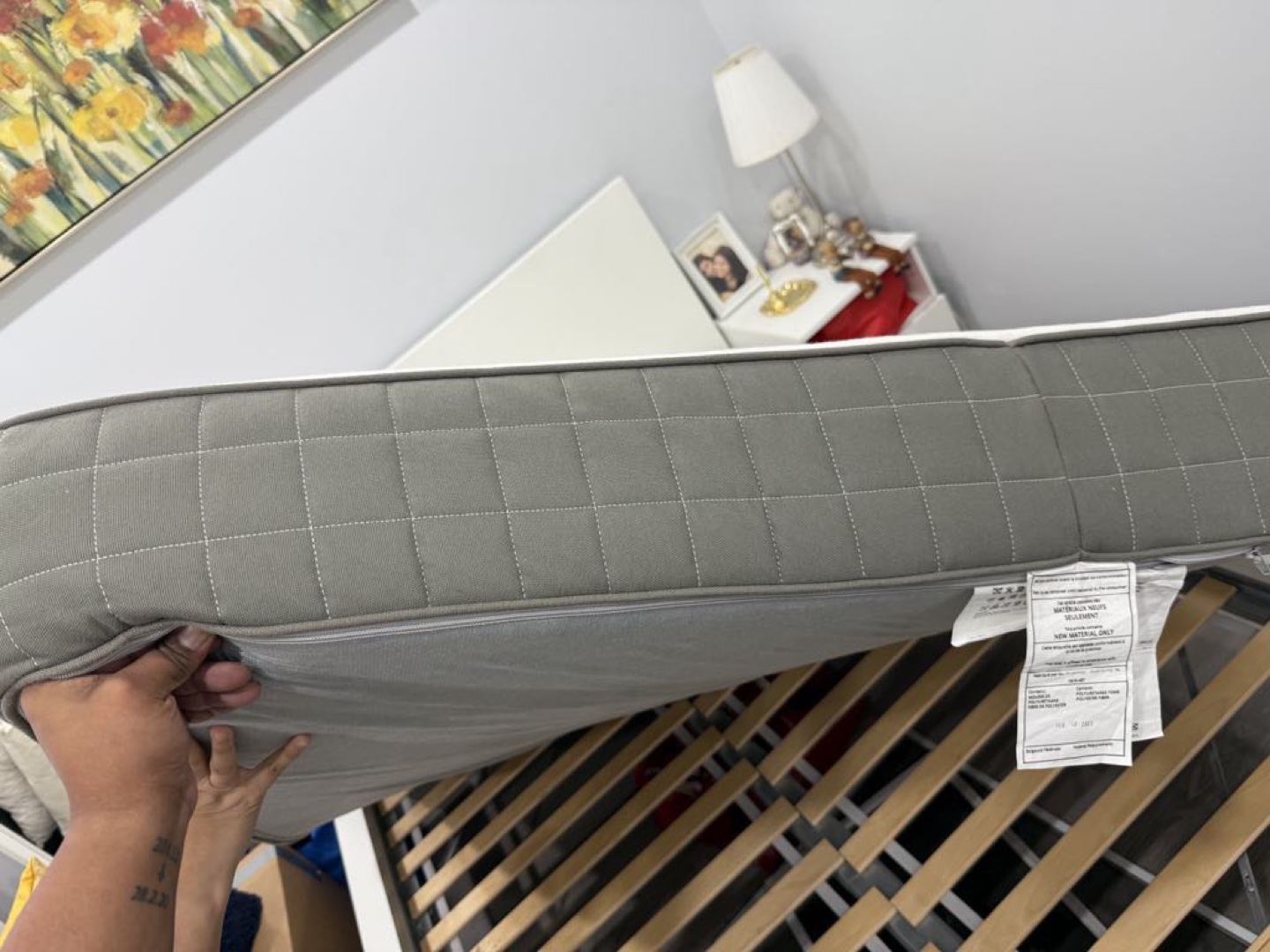 IKEA MALM White Double Bed Frame with mattress - photo 3