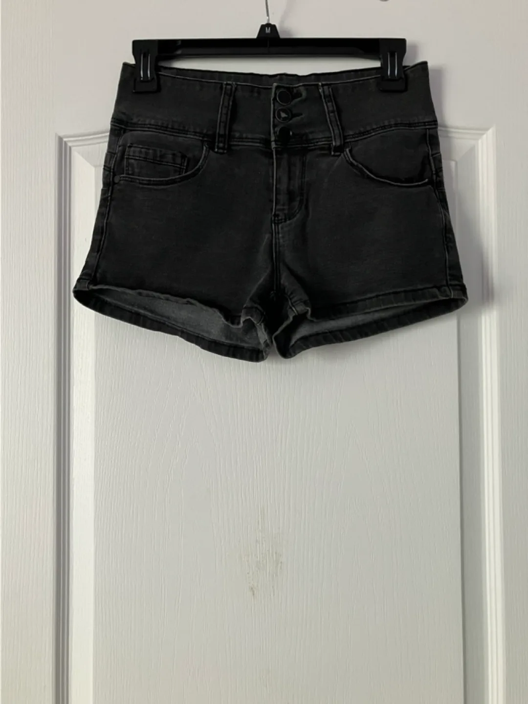Dark Grey Denim Shorts thumbnail