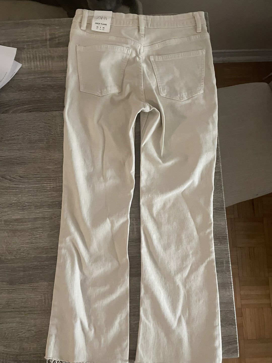 Zara High-Waisted Flare Jeans - Size 36 - Off-White - photo 2