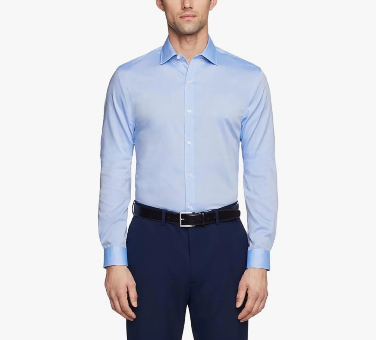 NWT Tommy Hilfiger Slim Fit Dress Shirt, Blue, 16 32-33 image indicator(2)