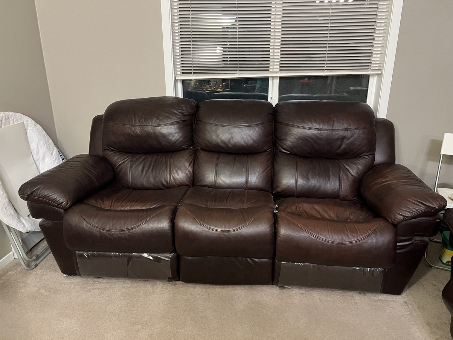 Brown Leather Recliner Set - photo 2