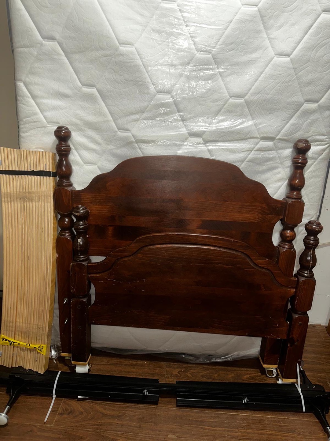 Wooden Headboard and Footboard
